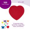 Colorations Flowers, Hearts & Bug Foam Shapes, 500 Pieces – Assorted Shapes & Sizes for Kids Crafts, Sorting Shapes Made of Thick, Precut Foam, Ideal for Schools, Daycares, & Home Use, Kids Crafts(Flowers  Hearts  Bugs)
