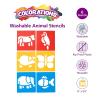 Colorations Garden Stencils, 12 Garden Designs, Made from Washable Plastic, 8 inches Each, Jumbo Size, Sturdy Stencils, Great for Creating Art, Kids Stencils, Stencils for Children(Animals 6PK)