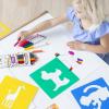 Colorations Garden Stencils, 12 Garden Designs, Made from Washable Plastic, 8 inches Each, Jumbo Size, Sturdy Stencils, Great for Creating Art, Kids Stencils, Stencils for Children(Animals 12PK)