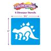 Colorations Garden Stencils, 12 Garden Designs, Made from Washable Plastic, 8 inches Each, Jumbo Size, Sturdy Stencils, Great for Creating Art, Kids Stencils, Stencils for Children(Dinosaurs 6PK)