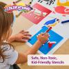 Colorations Garden Stencils, 12 Garden Designs, Made from Washable Plastic, 8 inches Each, Jumbo Size, Sturdy Stencils, Great for Creating Art, Kids Stencils, Stencils for Children(Animals 6PK)