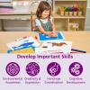 Colorations Garden Stencils, 12 Garden Designs, Made from Washable Plastic, 8 inches Each, Jumbo Size, Sturdy Stencils, Great for Creating Art, Kids Stencils, Stencils for Children(XL Stencils 12PK)