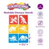 Colorations Garden Stencils, 12 Garden Designs, Made from Washable Plastic, 8 inches Each, Jumbo Size, Sturdy Stencils, Great for Creating Art, Kids Stencils, Stencils for Children(Dinosaurs 6PK)
