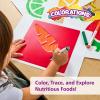 Colorations Garden Stencils, 12 Garden Designs, Made from Washable Plastic, 8 inches Each, Jumbo Size, Sturdy Stencils, Great for Creating Art, Kids Stencils, Stencils for Children(Fruits & Veggies 12PK)