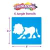 Colorations Garden Stencils, 12 Garden Designs, Made from Washable Plastic, 8 inches Each, Jumbo Size, Sturdy Stencils, Great for Creating Art, Kids Stencils, Stencils for Children(Jungle 6PK)