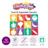 Colorations Garden Stencils, 12 Garden Designs, Made from Washable Plastic, 8 inches Each, Jumbo Size, Sturdy Stencils, Great for Creating Art, Kids Stencils, Stencils for Children(Fruits & Veggies 12PK)