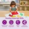Colorations Garden Stencils, 12 Garden Designs, Made from Washable Plastic, 8 inches Each, Jumbo Size, Sturdy Stencils, Great for Creating Art, Kids Stencils, Stencils for Children(Fruits & Veggies 12PK)