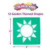 Colorations Garden Stencils, 12 Garden Designs, Made from Washable Plastic, 8 inches Each, Jumbo Size, Sturdy Stencils, Great for Creating Art, Kids Stencils, Stencils for Children(Garden 12PK)