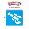 Colorations Garden Stencils, 12 Garden Designs, Made from Washable Plastic, 8 inches Each, Jumbo Size, Sturdy Stencils, Great for Creating Art, Kids Stencils, Stencils for Children(Sea Life 6PK)