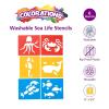 Colorations Garden Stencils, 12 Garden Designs, Made from Washable Plastic, 8 inches Each, Jumbo Size, Sturdy Stencils, Great for Creating Art, Kids Stencils, Stencils for Children(Sea Life 6PK)