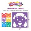 Colorations Garden Stencils, 12 Garden Designs, Made from Washable Plastic, 8 inches Each, Jumbo Size, Sturdy Stencils, Great for Creating Art, Kids Stencils, Stencils for Children(Emotions 6PK)