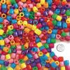 Colorations Jumbo Plastic Pony Beads, 1.5 Pounds in Reusable Bucket, Multi Pack, Assorted Colors, Classroom Pack(Small)