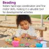 Colorations Jumbo Plastic Pony Beads, 1.5 Pounds in Reusable Bucket, Multi Pack, Assorted Colors, Classroom Pack(Small)