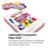 Colorations Lightweight Construction Paper, Value Pack, 10 Colors, 300 Sheets with Bonus Stencil, Everyday Use, Classroom Supplies, Daycare Supplies, Pre-School, at Home use(Assorted  300 Sheets)