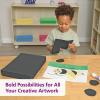 Colorations Lightweight Construction Paper, Value Pack, 10 Colors, 300 Sheets with Bonus Stencil, Everyday Use, Classroom Supplies, Daycare Supplies, Pre-School, at Home use(Black  300 Sheets)