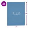 Colorations Lightweight Construction Paper, Value Pack, 10 Colors, 300 Sheets with Bonus Stencil, Everyday Use, Classroom Supplies, Daycare Supplies, Pre-School, at Home use(Blue  300 Sheets)