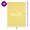 Colorations Lightweight Construction Paper, Value Pack, 10 Colors, 300 Sheets with Bonus Stencil, Everyday Use, Classroom Supplies, Daycare Supplies, Pre-School, at Home use(Yellow  300 Sheets)