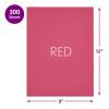 Colorations Lightweight Construction Paper, Value Pack, 10 Colors, 300 Sheets with Bonus Stencil, Everyday Use, Classroom Supplies, Daycare Supplies, Pre-School, at Home use(Red  300 Sheets)