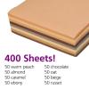 Colorations Lightweight Construction Paper, Value Pack, 10 Colors, 300 Sheets with Bonus Stencil, Everyday Use, Classroom Supplies, Daycare Supplies, Pre-School, at Home use(Skin Tones  400 Sheets)