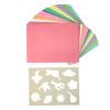 Colorations Lightweight Construction Paper, Value Pack, 10 Colors, 300 Sheets with Bonus Stencil, Everyday Use, Classroom Supplies, Daycare Supplies, Pre-School, at Home use(Assorted  300 Sheets)