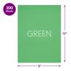 Colorations Lightweight Construction Paper, Value Pack, 10 Colors, 300 Sheets with Bonus Stencil, Everyday Use, Classroom Supplies, Daycare Supplies, Pre-School, at Home use(Green  300 Sheets)