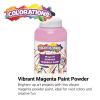 Colorations® Powder Tempera, White, 1 Pound, Powdered Tempera Paint is a value purchase, Dillute only what you need, Strong and Bright White Color, Non Toxic and Safe for Kids, Use for Arts & Crafts(Magenta)