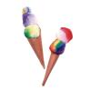 Colorations Rainbow Striped Pom-Poms Multicolor for Arts and Crafts for Kids (180 Pieces)