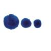 Colorations Red Pom Poms in Resealsble Bag for Crafts, Collages, Hobbies, and Sensory Learning – Pack of 100 in 3 Sizes(Blue)