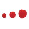 Colorations Red Pom Poms in Resealsble Bag for Crafts, Collages, Hobbies, and Sensory Learning – Pack of 100 in 3 Sizes(Red)