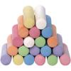 Colorations Sidewalk Chalk – 50pc 4” x 1” Washable, Bright Colored Chalk Set – Fun Kid Art Colors & Patterns – Draw on Classroom Chalkboard or Outdoor Playground – Jumbo Bulk(Chalk and Compass Set)
