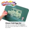 Colorations Sidewalk Chalk – 50pc 4” x 1” Washable, Bright Colored Chalk Set – Fun Kid Art Colors & Patterns – Draw on Classroom Chalkboard or Outdoor Playground – Jumbo Bulk(Chalk Eggs – 18 Pieces)