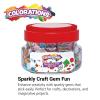 Colorations® Sparkly Self-Stick Gem Jar, Fun Assorted Shapes and Colors, Create Crafts and Projects, Group Activities, Summer Camp, and Senior Centers, Pieces are Approximately 3/8″W, 900 Pieces