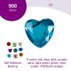 Colorations® Sparkly Self-Stick Gem Jar, Fun Assorted Shapes and Colors, Create Crafts and Projects, Group Activities, Summer Camp, and Senior Centers, Pieces are Approximately 3/8″W, 900 Pieces