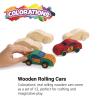 Colorations Wooden Cars, Set of 12, Moving Wheels That Roll, Ready to Paint Cars, DIY Wood Craft Kit, Decorate & Personalize, Craft Project, Wood Kids Craft(Cars)