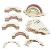 Colorations Wooden Cars, Set of 12, Moving Wheels That Roll, Ready to Paint Cars, DIY Wood Craft Kit, Decorate & Personalize, Craft Project, Wood Kids Craft(Rainbows)