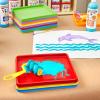 Colorations set of 12 Kids Activity Plastic Trays, Rainbow of Colors, Arts and Crafts Organizer Tray, Serving Tray, Great for Crafts, Beads, Water Beads, Paint, Toys, building blocks (Item # MTRAY)