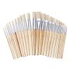 Colorations Easel Paint Brushes, Assorted Sizes, Value Pack, Set of 12 Paint Brushes, Wooden Handles, Natural Bristles, Round & Flat Shaped Tips, Kids Paint Brushes, Paint Brushes for Children