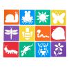 Colorations Garden Stencils, 12 Garden Designs, Made from Washable Plastic, 8 inches Each, Jumbo Size, Sturdy Stencils, Great for Creating Art, Kids Stencils, Stencils for Children(Garden 12PK)