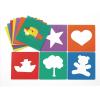 Colorations Garden Stencils, 12 Garden Designs, Made from Washable Plastic, 8 inches Each, Jumbo Size, Sturdy Stencils, Great for Creating Art, Kids Stencils, Stencils for Children(Assorted 12PK)