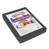 Colorations Lightweight Construction Paper, Value Pack, 10 Colors, 300 Sheets with Bonus Stencil, Everyday Use, Classroom Supplies, Daycare Supplies, Pre-School, at Home use(Black  300 Sheets)