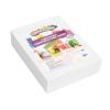 Colorations Lightweight Construction Paper, Value Pack, 10 Colors, 300 Sheets with Bonus Stencil, Everyday Use, Classroom Supplies, Daycare Supplies, Pre-School, at Home use(White  500 Sheets)
