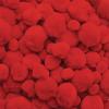 Colorations Red Pom Poms in Resealsble Bag for Crafts, Collages, Hobbies, and Sensory Learning – Pack of 100 in 3 Sizes(Red)