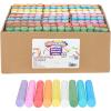Colorations Sidewalk Chalk – 50pc 4” x 1” Washable, Bright Colored Chalk Set – Fun Kid Art Colors & Patterns – Draw on Classroom Chalkboard or Outdoor Playground – Jumbo Bulk(126 Pieces)