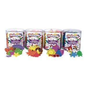 Colorations Flowers, Hearts & Bug Foam Shapes, 500 Pieces – Assorted Shapes & Sizes for Kids Crafts, Sorting Shapes Made of Thick, Precut Foam, Ideal for Schools, Daycares, & Home Use, Kids Crafts(Seasons Foam Shapes)
