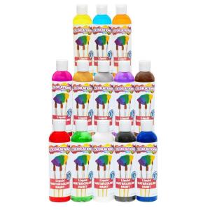 Colorations PLWS Liquid Watercolor Paint, 8 fl oz, Set of 8, Non-Toxic, Painting, Kids, Craft, Hobby, Fun, Water Color, Posters, Cool effects, Versatile, Gift(Assorted  Set of 13)