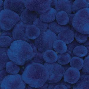 Colorations Red Pom Poms in Resealsble Bag for Crafts, Collages, Hobbies, and Sensory Learning – Pack of 100 in 3 Sizes(Blue)