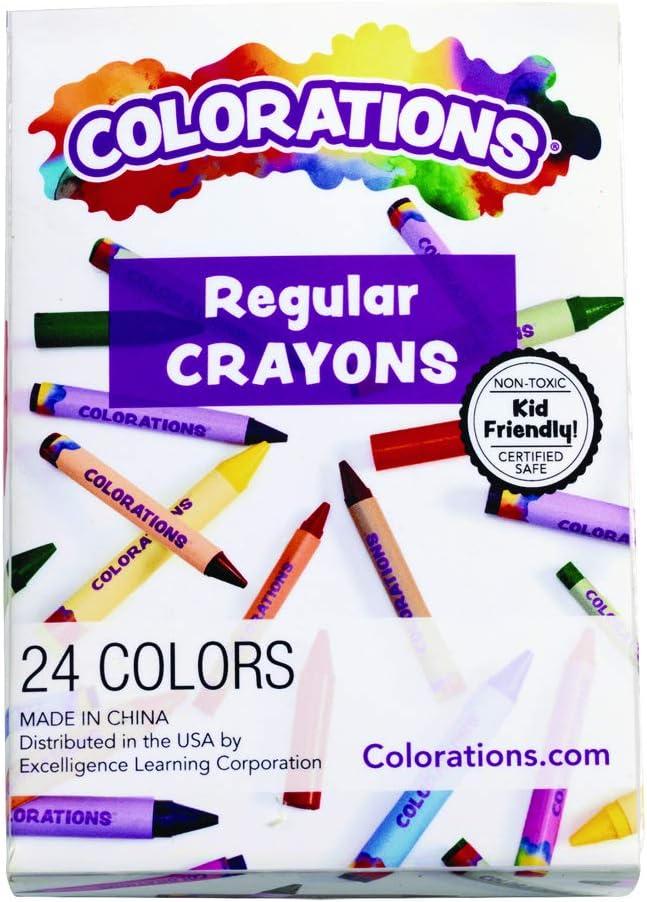 imageColorations Crayons 24 Colors Non Toxic Crayons Crayons for Kids Crayons for Toddlers Kids Crayons Coloring Drawing Toddler Crayons Toddler Art Supplies Preschool Crayons1 Pack