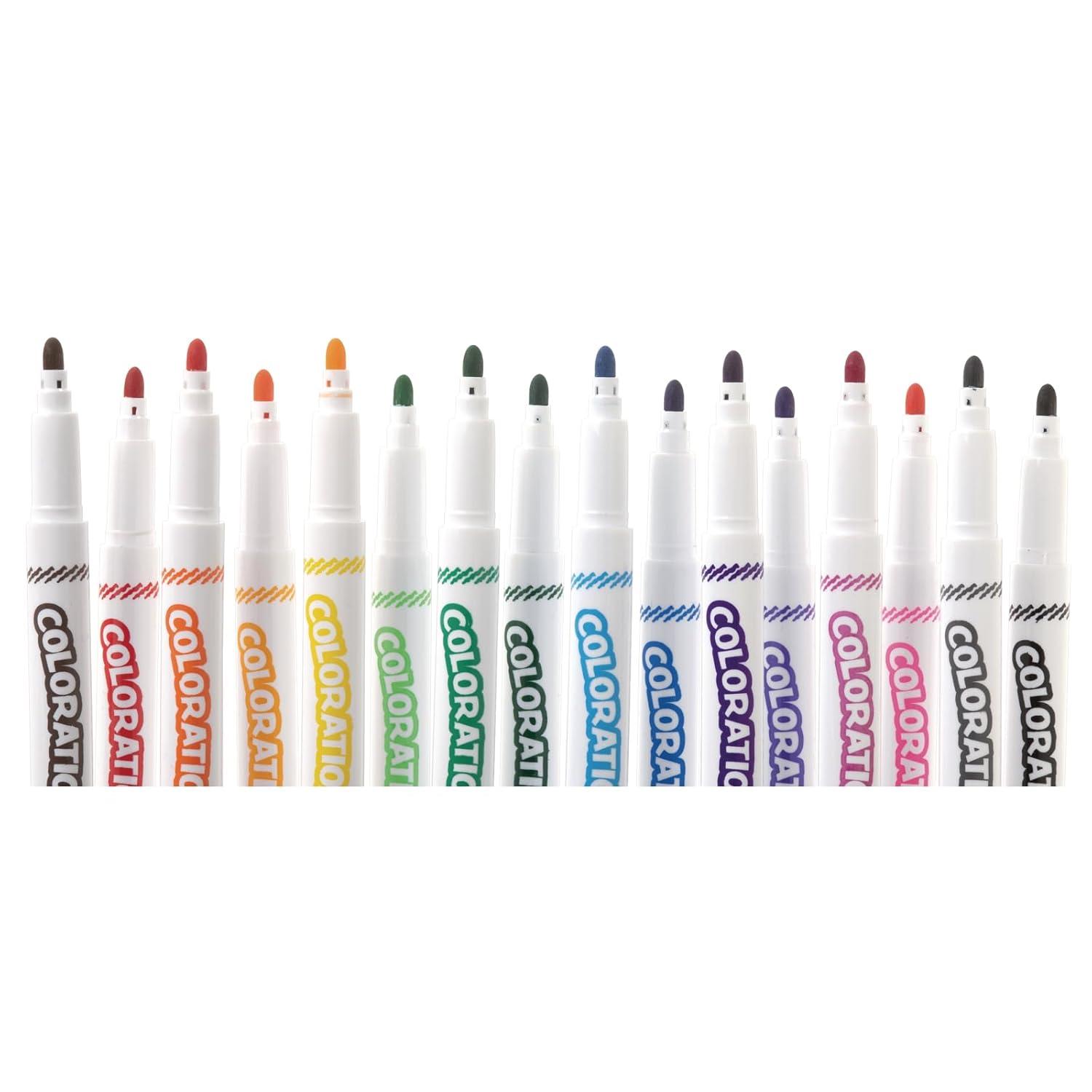 imageColorations Washable Markers Set of 256 16 Colors NonToxic Bulk Art Supplies for Kids Classroom Kit Coloring Classroom Pack Crafting Materials