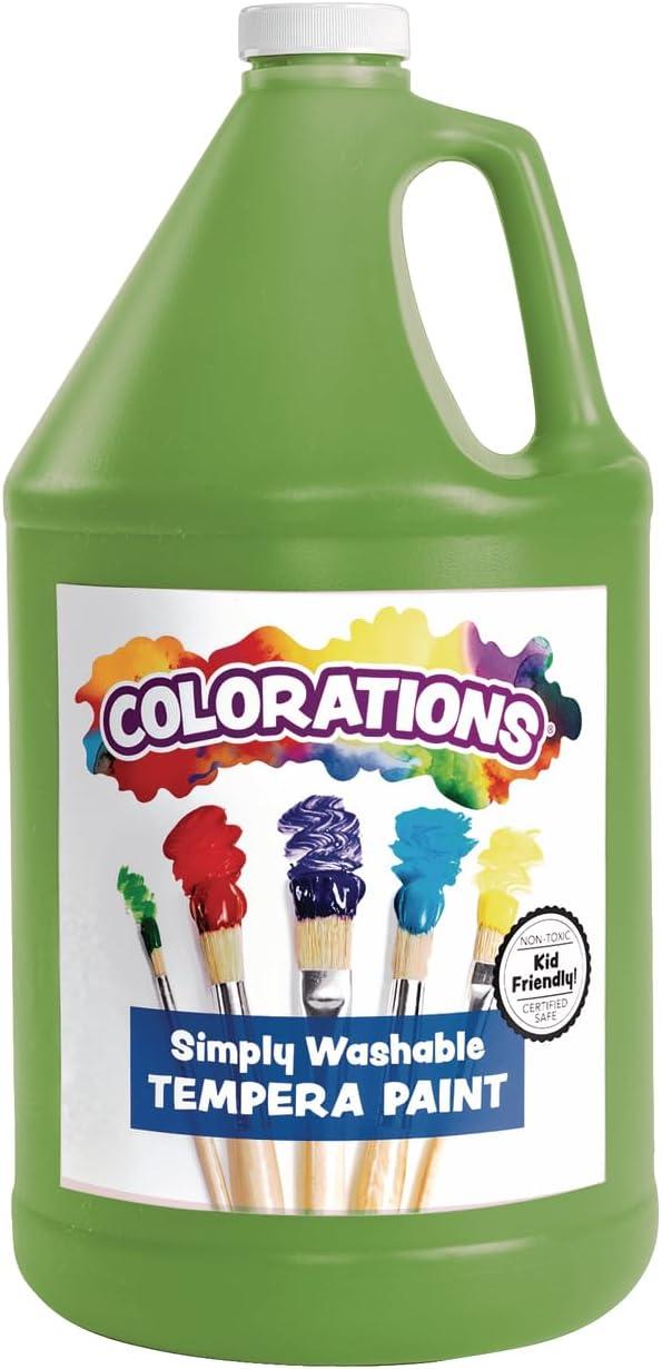 imageColorations Washable Tempera Paint Classroom Art Supplies School Paints Gallon Size 12 Colors Non Toxic Bright Bold Color Kids Paint Craft Hobby Fun Crafting Supply Paint SetApple Green