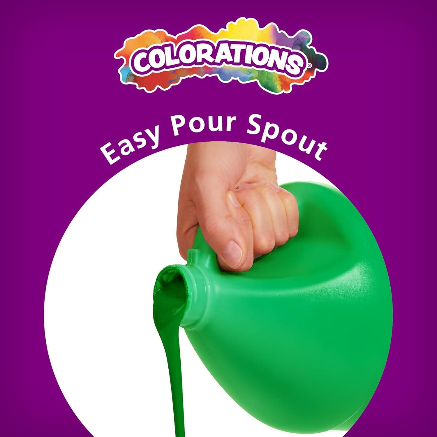 imageColorations Washable Tempera Paint Classroom Art Supplies School Paints Gallon Size 12 Colors Non Toxic Bright Bold Color Kids Paint Craft Hobby Fun Crafting Supply Paint SetWhite